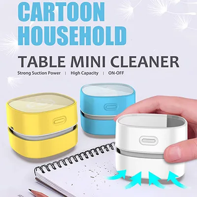 Best Mini Table Dust Sweeper Energy Saving | Desktop Vacuum Cleaner | Rotatable Design for Keyboard | Home | School | Office
