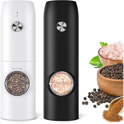 Electric Salt and Pepper Grinder Set