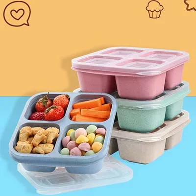 Best Reusable Snack Box - 4 Pack Snack Containers 1 Best Reusable Snack Box - 4 Pack Snack Containers