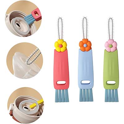 3 in 1 Cup Lid Cleaning Brush - Bottle Cap Brush 1 3 in 1 Cup Lid Cleaning Brush - Bottle Cap Brush