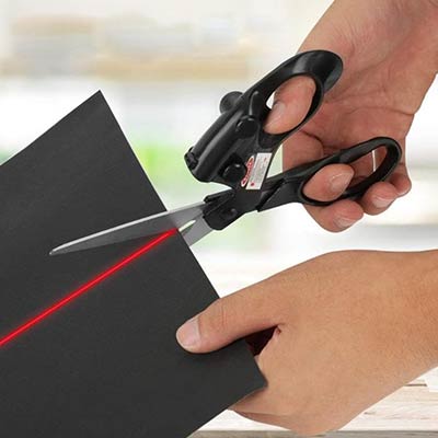 Laser Guided Scissors For Home Crafts