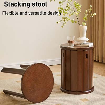 Wooden Stacking Stools Set of 4