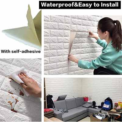 3D Self-Adhesive Foam Wall Panels