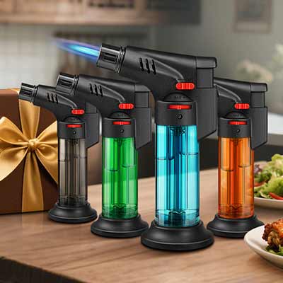 Windproof Gas Lighter with Jet Torch