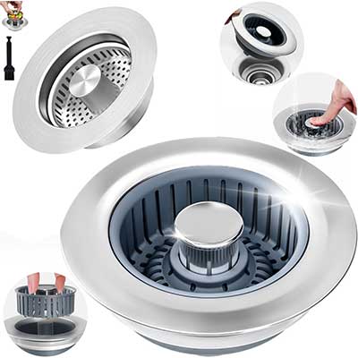 Best 3-in-1 Kitchen Sink Drain Strainer 1 Best 3-in-1 Kitchen Sink Drain Strainer
