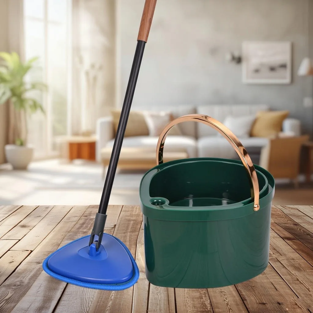 Spin Mop & Tear Drop Bucket Set with 3 Pads